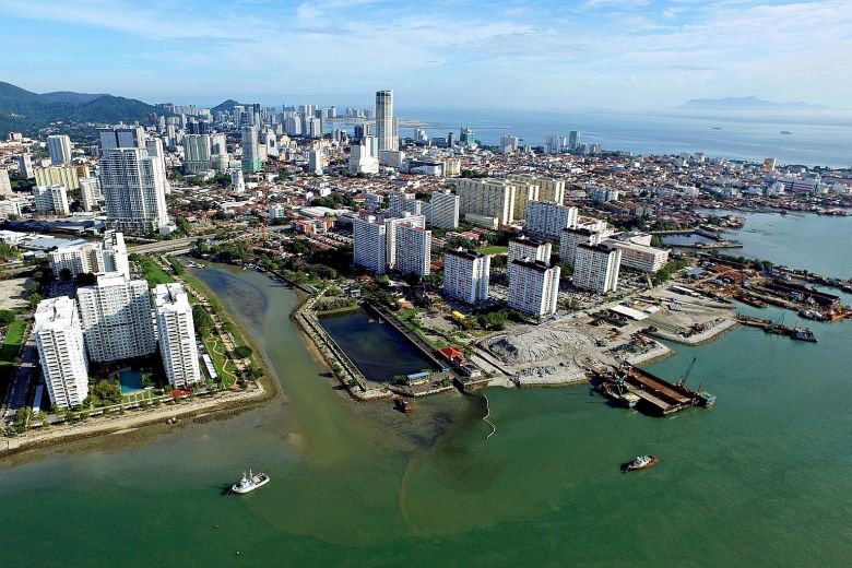 Clean water blue sky penang after MCO